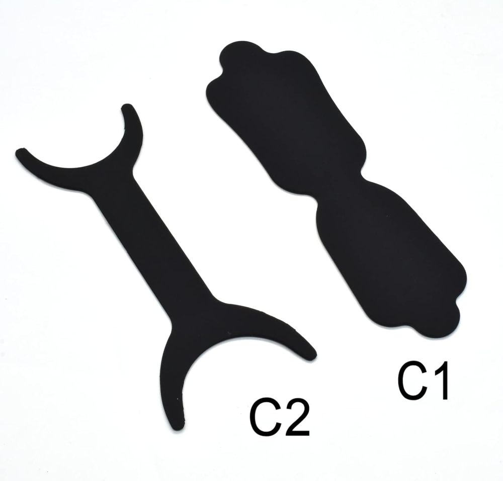 2 pcs Dental Photography Contraster Set  Black Silicone Intraoral Background Board