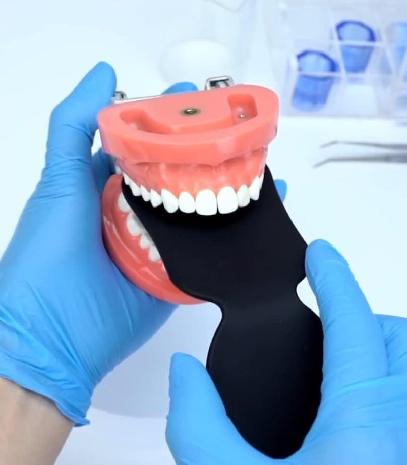 Silicone Soft Dental Background Photo Black Contrast Board Bendable Dental Photography Background Tooth Shooting Light-Absorbing Plate Type A