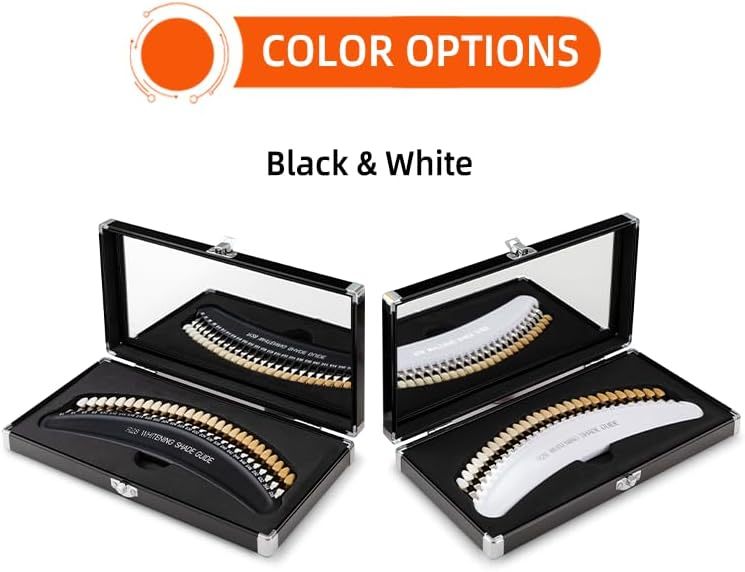 Professional 3D R-28 Dental Tooth Teeth Whitening Shade Guide for Dentist Tracking Teeth Whitening Course, Tooth Shade Guide with 28 Colors