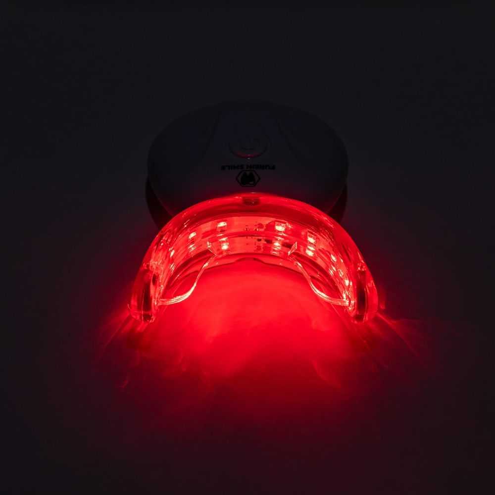 Portable Red & Near Infrared Light Therapy Device for Gum & Oral Comfort | 630nm & 850nm LED Lamp USB Cable Travel Size Home Use