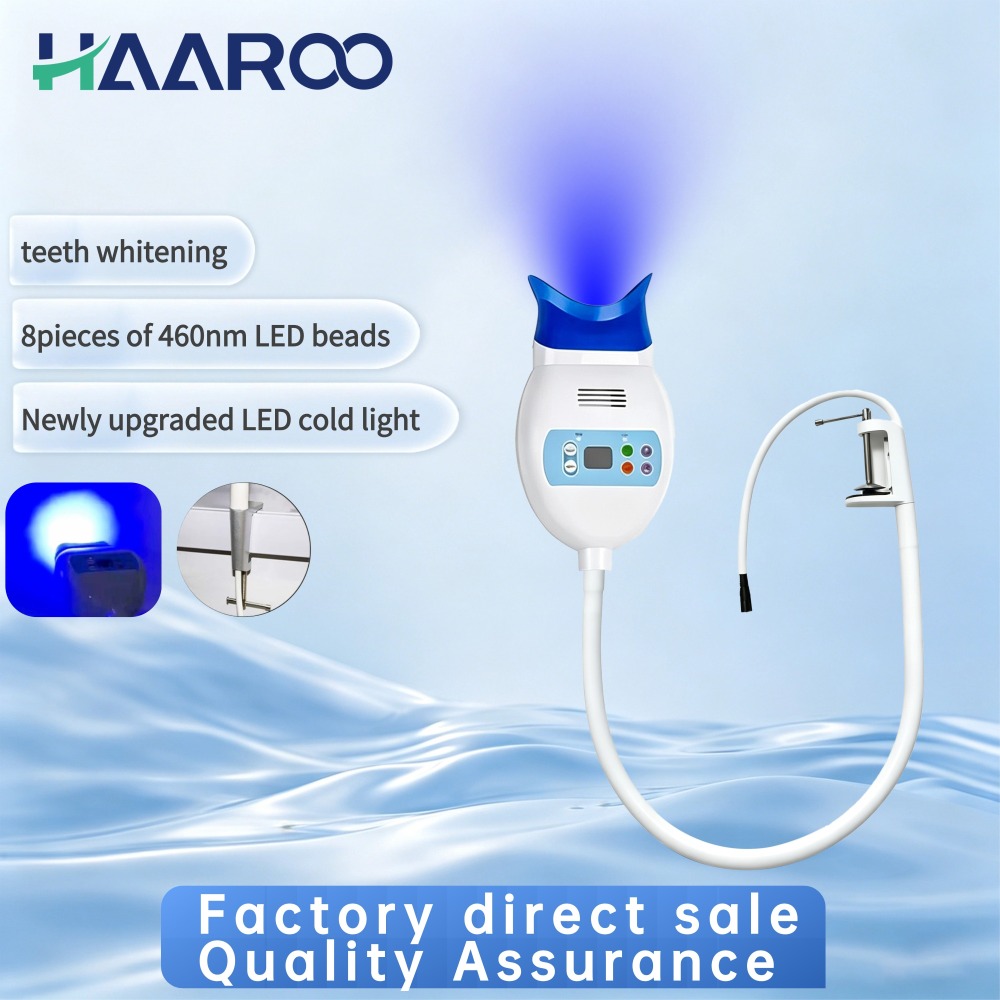 8 Bead 460nm Clip-On Desk Whitening Lamp-98cm Flexible Gooseneck Cold Light-Essential Home Dental Beauty Tool
