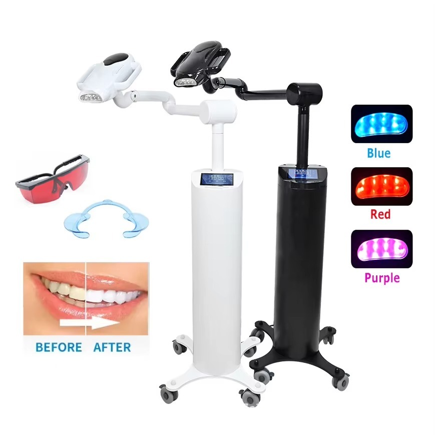 80W Rotation Arm Cold Blue Light  Laser LED Lamp Dental Teeth Whitening Light Machine With Wheels