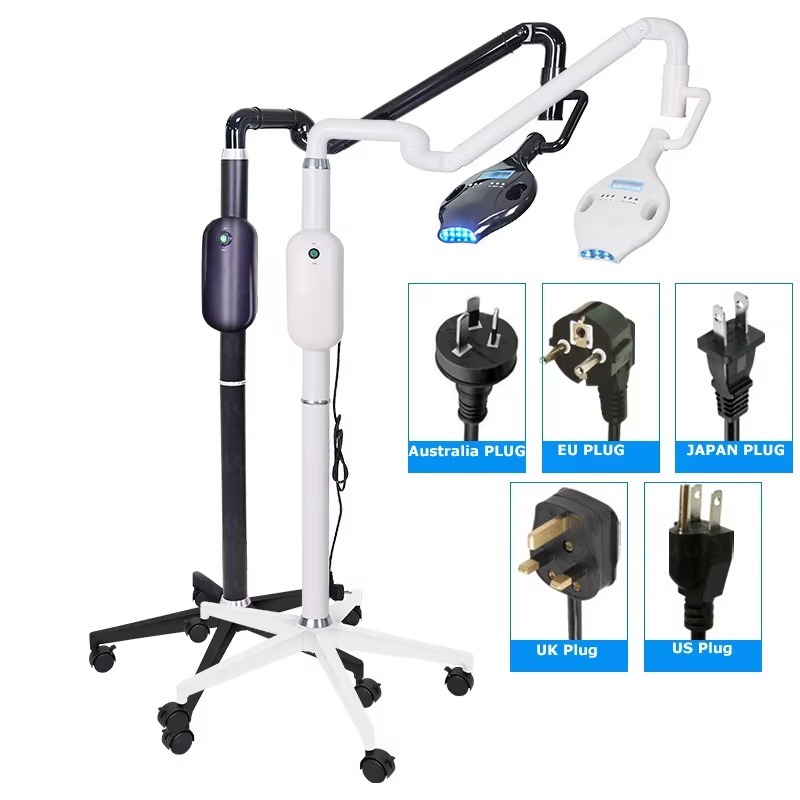40W Teeth Whitening Light 460-490nm Blue Light Dental Bleaching System with Wheels for Clinic Beauty Center