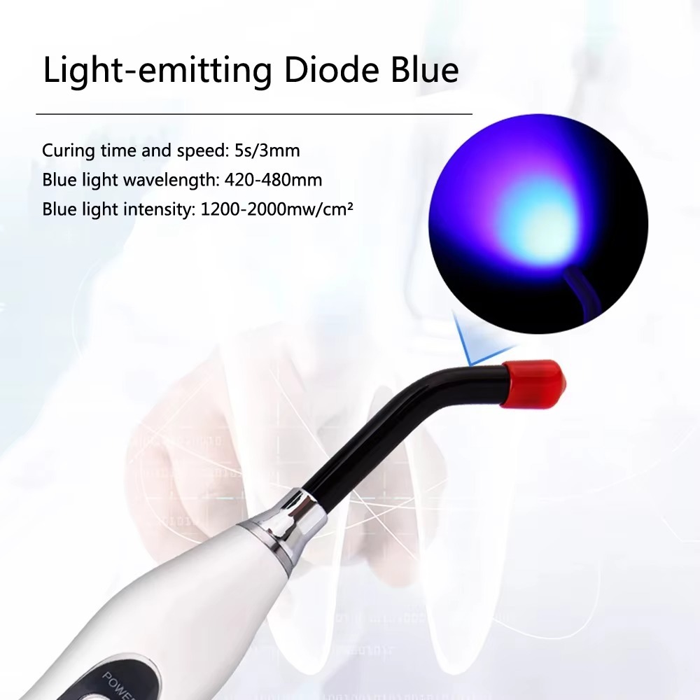 Dental Curing Lights Shell and High Permeability Glass Fiber 1200~2000mW LED Light Dental Wired & Wireless Cordless Lamp