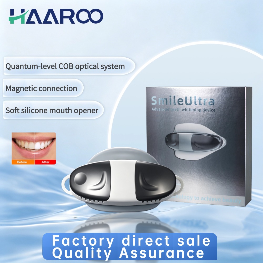 Magnetic Handfree Wired USB LED Blue Light Teeth Whitener Device for Home Use Dental Care