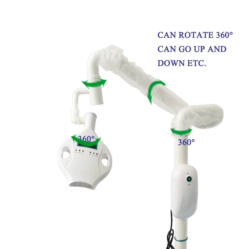 40W Teeth Whitening Light 460-490nm Blue Light Dental Bleaching System with Wheels for Clinic Beauty Center