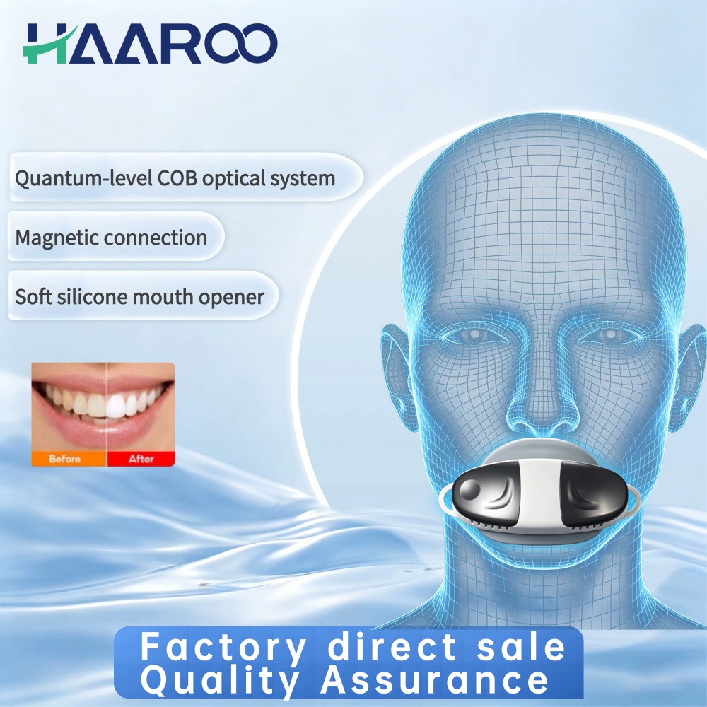 Magnetic Handfree Wired USB LED Blue Light Teeth Whitener Device for Home Use Dental Care