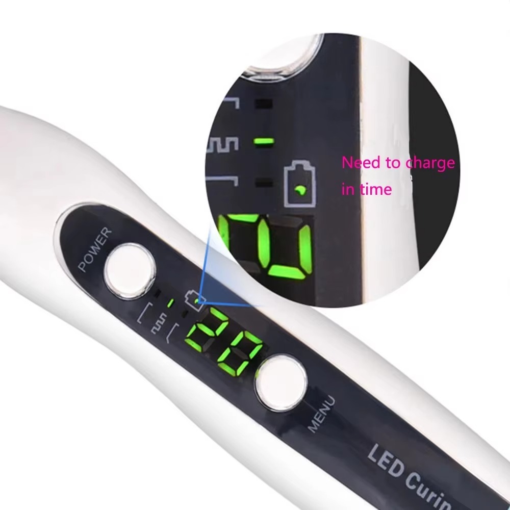 Dental Curing Lights Shell and High Permeability Glass Fiber 1200~2000mW LED Light Dental Wired & Wireless Cordless Lamp