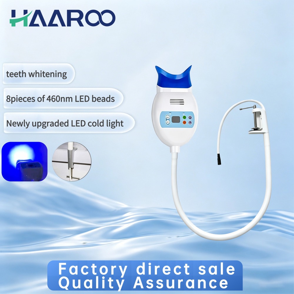 8 Bead 460nm Clip-On Desk Whitening Lamp-98cm Flexible Gooseneck Cold Light-Essential Home Dental Beauty Tool