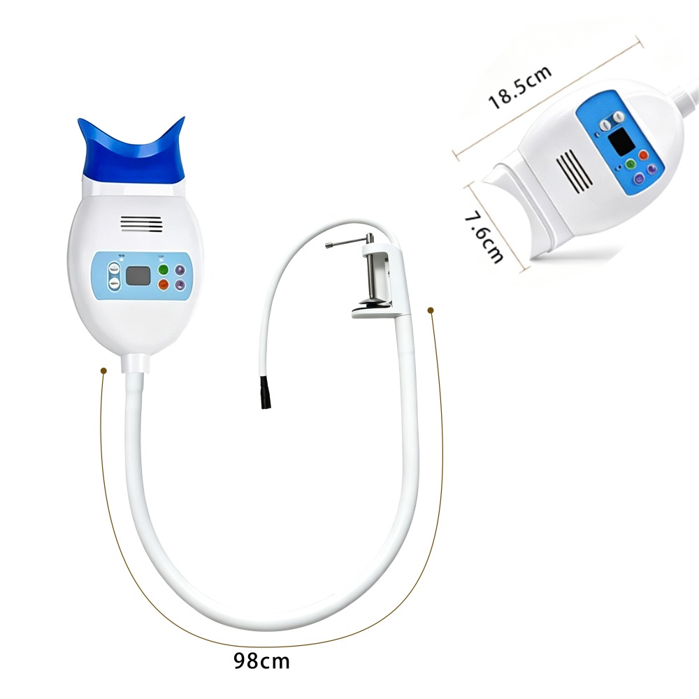 8 Bead 460nm Clip-On Desk Whitening Lamp-98cm Flexible Gooseneck Cold Light-Essential Home Dental Beauty Tool