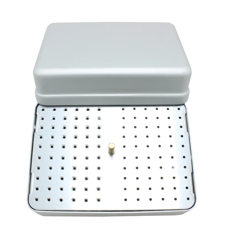 Dental Disinfection Endo Files Holder Box 120 Holes High Speed Needle Box Diamond Burs Drill Autoclave Sterilizer Case