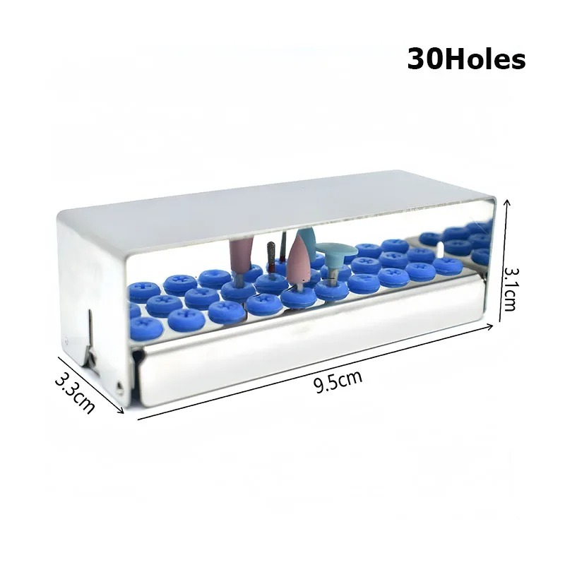 5PCS/Set  6/10/12/ 8/30 Holes Dental Bur Holder Sterilizer Endo File Disinfection Box Organizer 135℃ Autoclavable Sterilizable Lab Tools