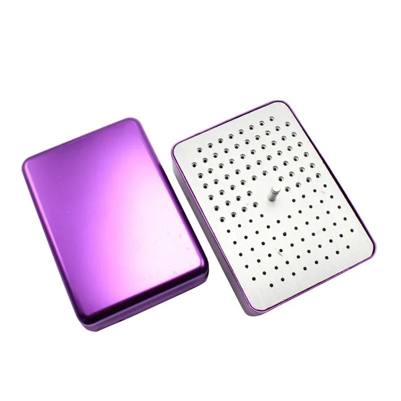 Dental Disinfection Endo Files Holder Box 120 Holes High Speed Needle Box Diamond Burs Drill Autoclave Sterilizer Case