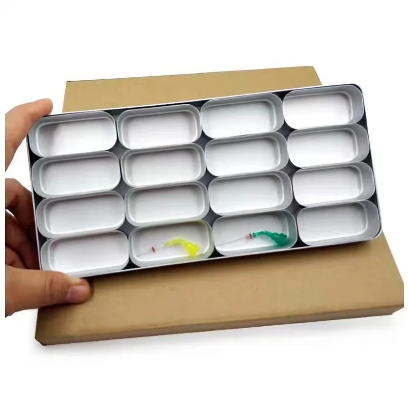 Dental Instruments Tray Disinfection Box 16 Slots Autoclavable Dentistry High Speed Diamond Bur Tools Endo File Storage