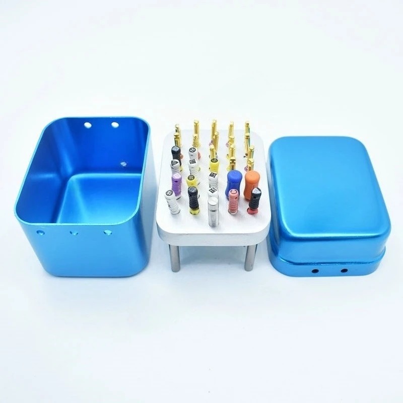 5Pcs F053 Dental Disinfection Endo Files Holder Metal Box 30 Points Autoclave Sterilizer Case Burs For Oral Care Tools