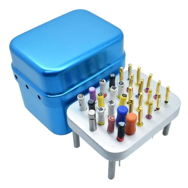 5Pcs F053 Dental Disinfection Endo Files Holder Metal Box 30 Points Autoclave Sterilizer Case Burs For Oral Care Tools