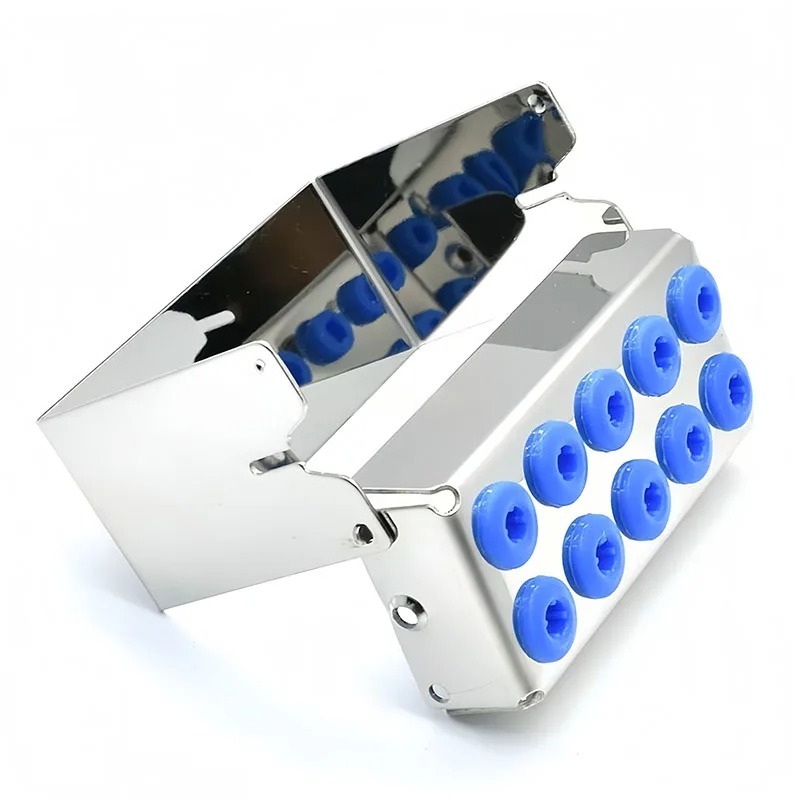5PCS/Set  6/10/12/ 8/30 Holes Dental Bur Holder Sterilizer Endo File Disinfection Box Organizer 135℃ Autoclavable Sterilizable Lab Tools