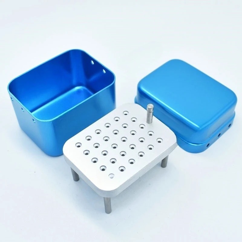 5Pcs F053 Dental Disinfection Endo Files Holder Metal Box 30 Points Autoclave Sterilizer Case Burs For Oral Care Tools