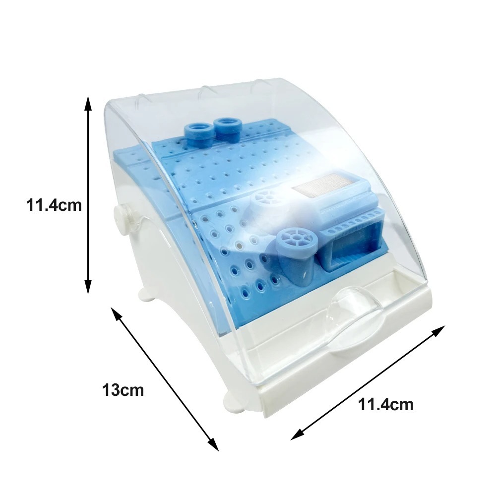 Multifunctional Dental Burs Drill Disinfection Holder Plastic Drill Bit Burs Organizer With Drawer Container Dentistry Storage