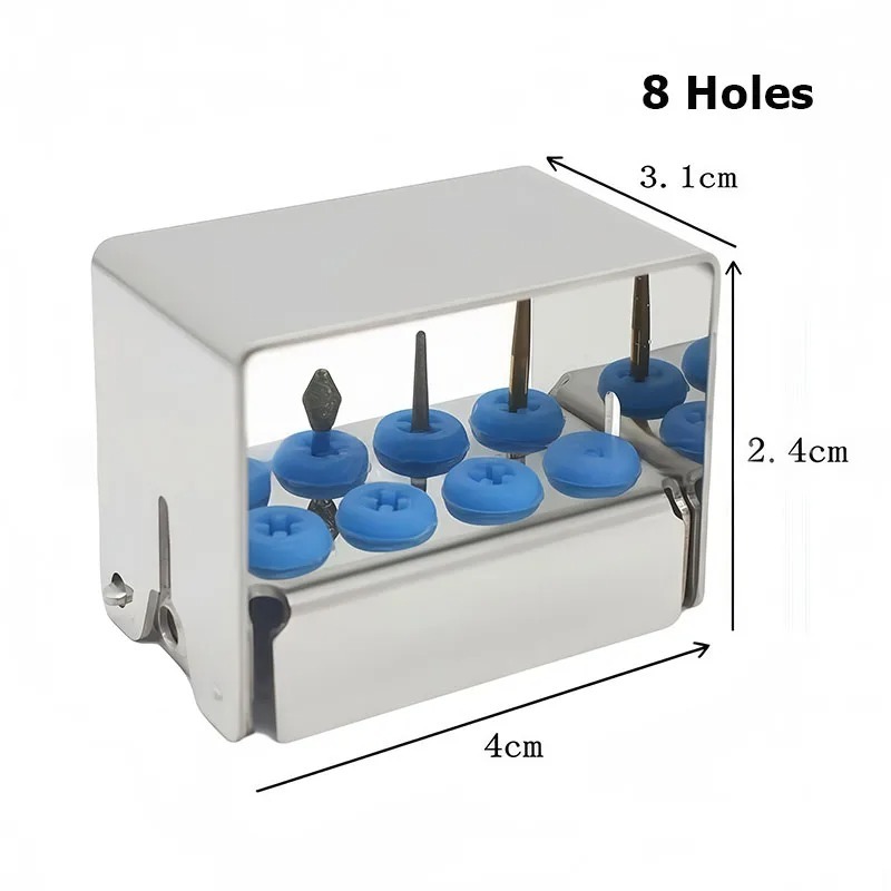 5PCS/Set  6/10/12/ 8/30 Holes Dental Bur Holder Sterilizer Endo File Disinfection Box Organizer 135℃ Autoclavable Sterilizable Lab Tools