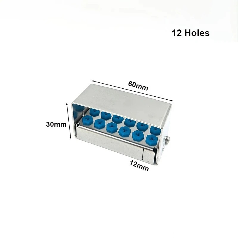 5PCS/Set  6/10/12/ 8/30 Holes Dental Bur Holder Sterilizer Endo File Disinfection Box Organizer 135℃ Autoclavable Sterilizable Lab Tools