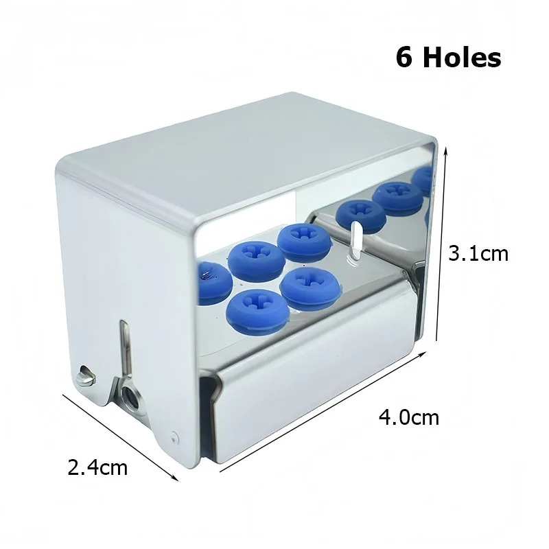 5PCS/Set  6/10/12/ 8/30 Holes Dental Bur Holder Sterilizer Endo File Disinfection Box Organizer 135℃ Autoclavable Sterilizable Lab Tools