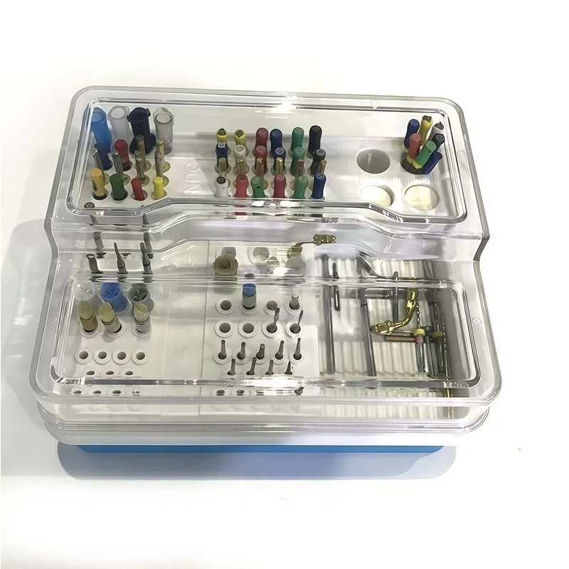 Dental Endo Box Dental Bur Holder Case Sterilization Tray Multifunction Dentistry Disinfection Box Dental Instruments