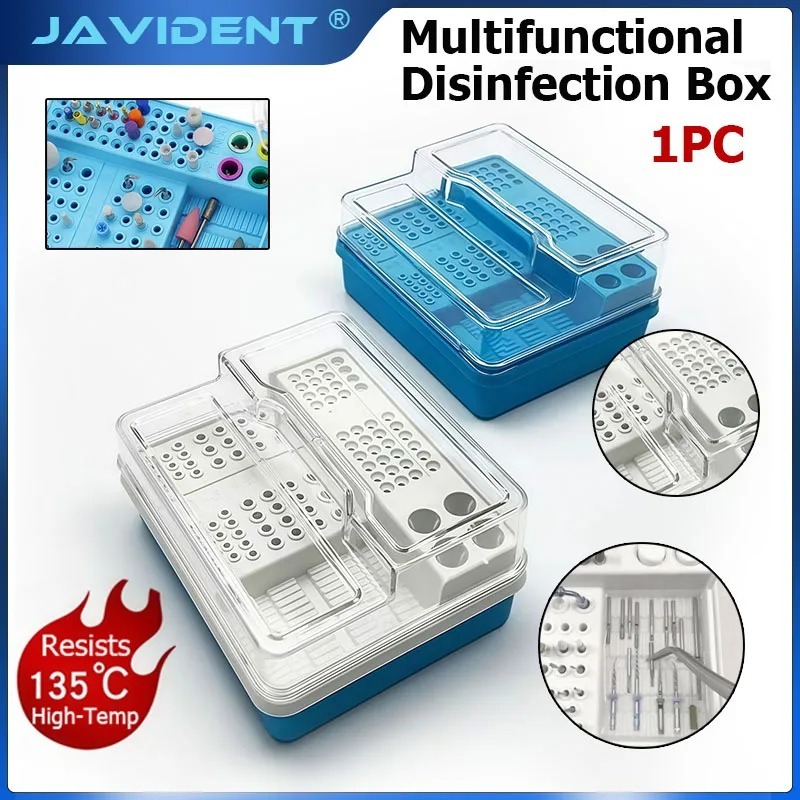 Dental Endo Box Dental Bur Holder Case Sterilization Tray Multifunction Dentistry Disinfection Box Dental Instruments