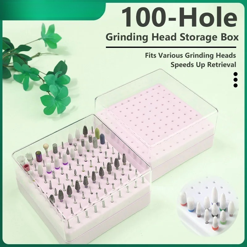 100-Bit Portable Storage Case for Nail Drill Bits Designed for Storing and Organizing Nail Drill Bits Features A Dust-proof Base