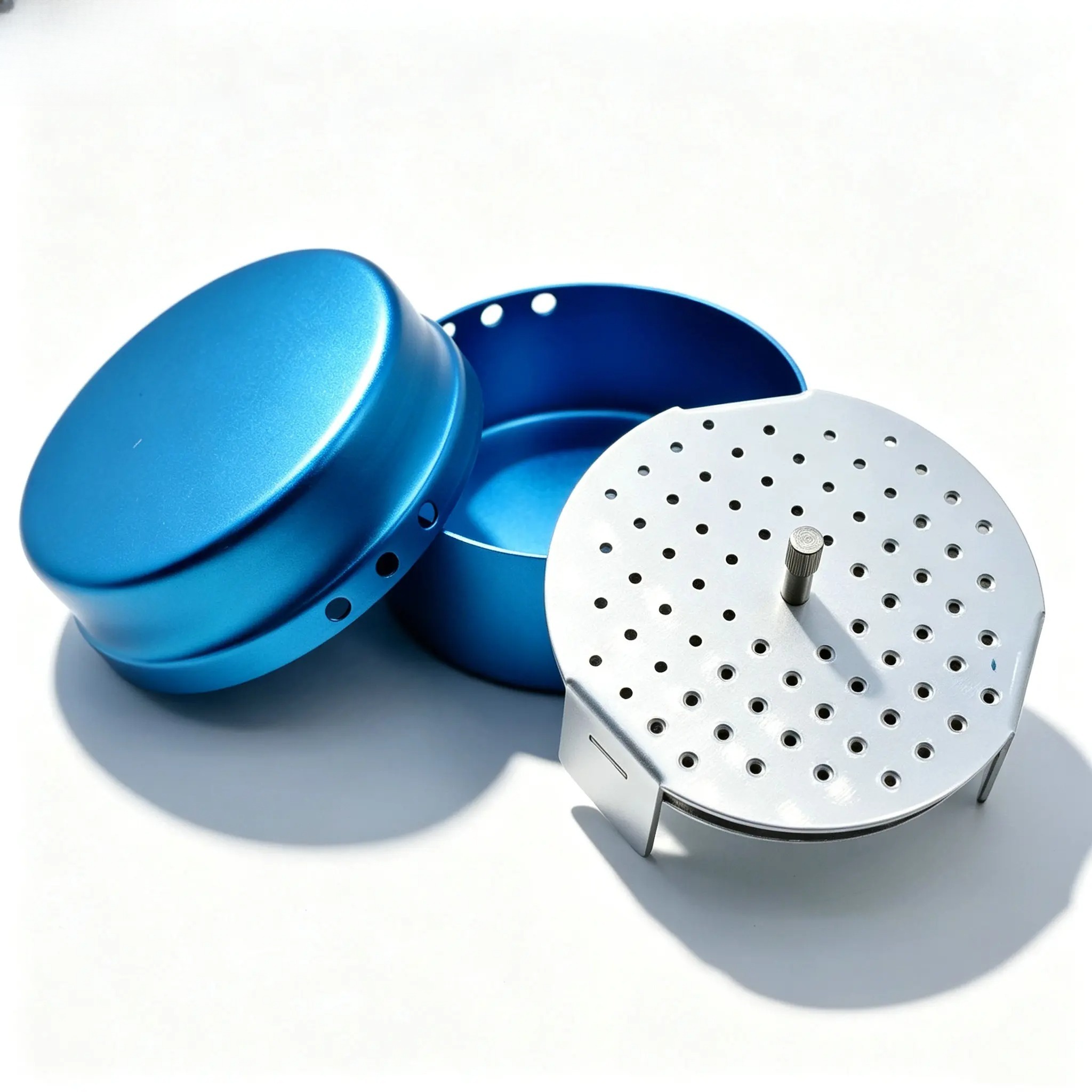 3PCS 72 Holes Aluminum Dental Disinfection Box Autoclave Sterilizer Case Burs Holder For Dentist Cleaning Stand Autoclave
