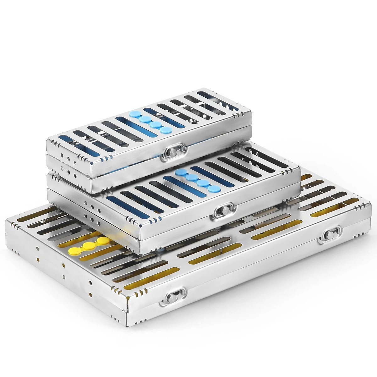 Dental Sterilization Rack Surgical Autoclavable Sterilization Box Dental Cassette File Burs Disinfection Tray Dental Instrument