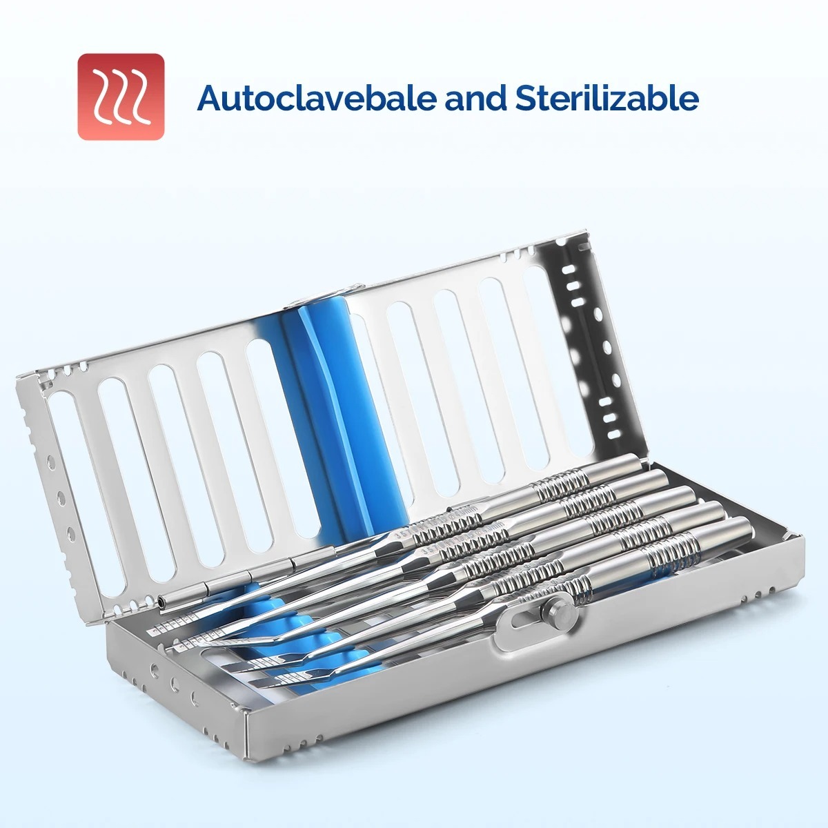 Dental Sterilization Rack Surgical Autoclavable Sterilization Box Dental Cassette File Burs Disinfection Tray Dental Instrument