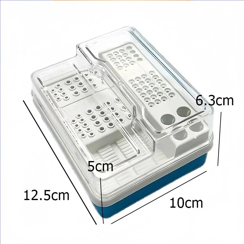 Dental Endo Box Dental Bur Holder Case Sterilization Tray Multifunction Dentistry Disinfection Box Dental Instruments