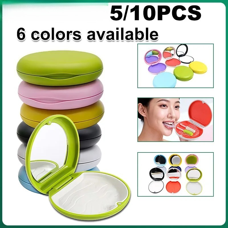 10PCS Orthodontic Storage Case Portable Clear Aligner Retainer Case Teeth Protector Case Oral Hygiene Organizer