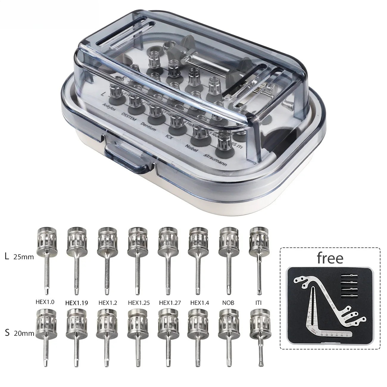 Dental Implant Torque Wrench Screwdriver With Free Surgical Guide 10-70NCM Ratchet Drivers Dentistry Repair Equipment