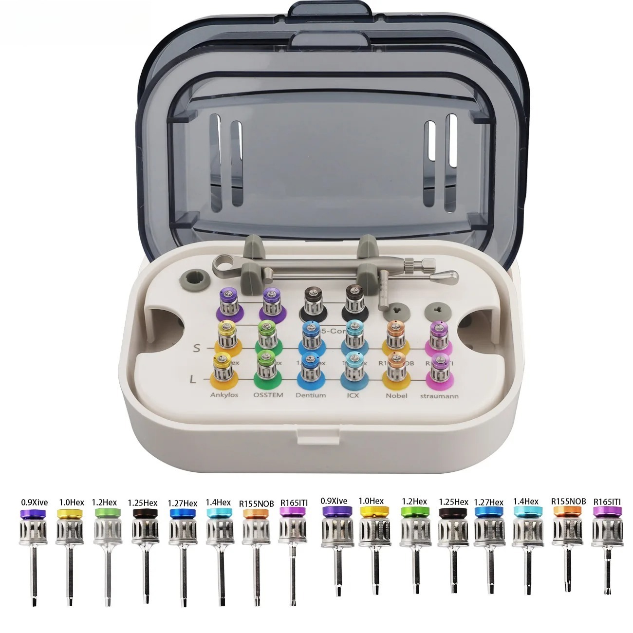 High Quality Screwdriver Tools Dental Implant Torque Wrench Ratchet 10-70NCM with Drivers & Wrench Kit