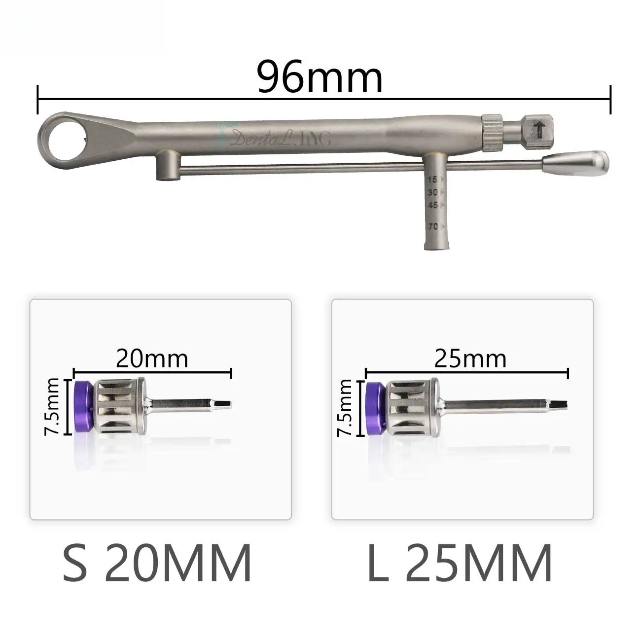 High Quality Screwdriver Tools Dental Implant Torque Wrench Ratchet 10-70NCM with Drivers & Wrench Kit