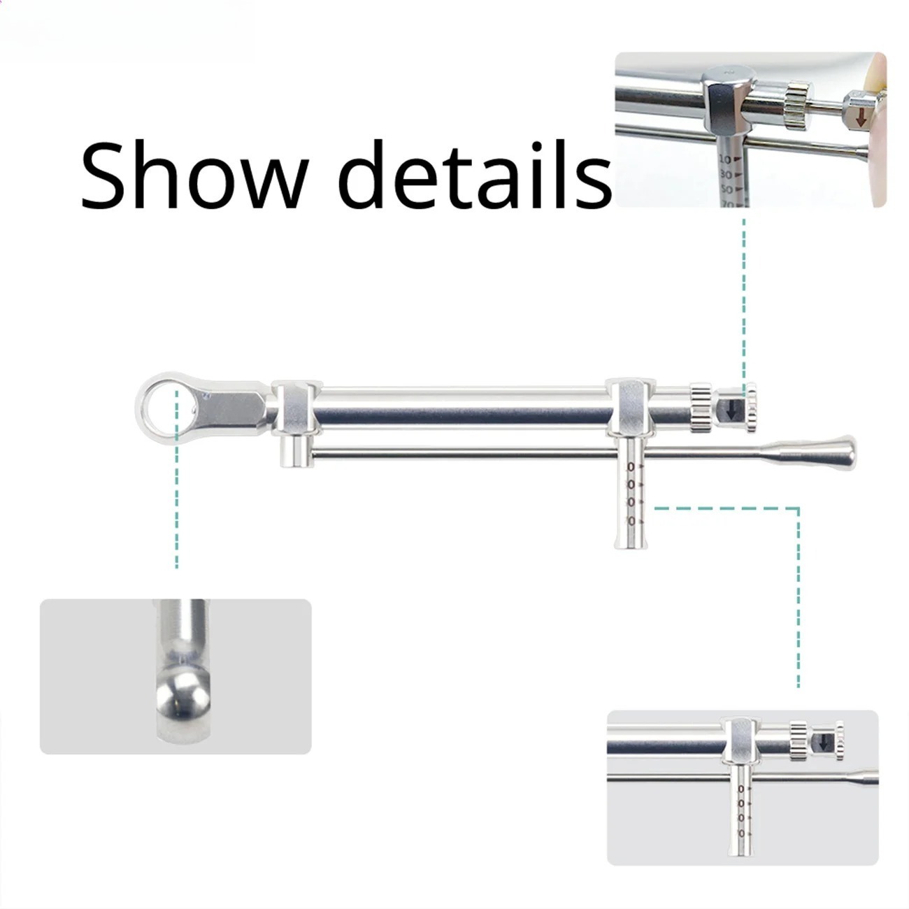 Dental Implant Torque Wrench Screwdriver With Free Surgical Guide 10-70NCM Ratchet Drivers Dentistry Repair Equipment