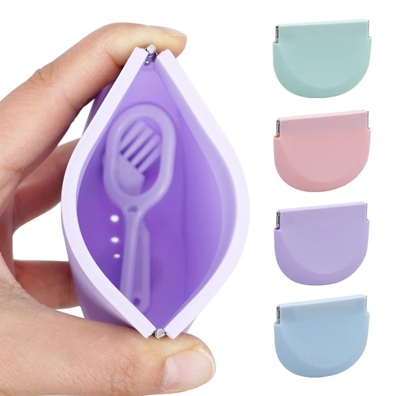 2PCS Dentistry Silicone Denture Case Mouth Guard Orthodontic Container Storage Invisible Braces Storage Clean Box Oral Care Hygiene