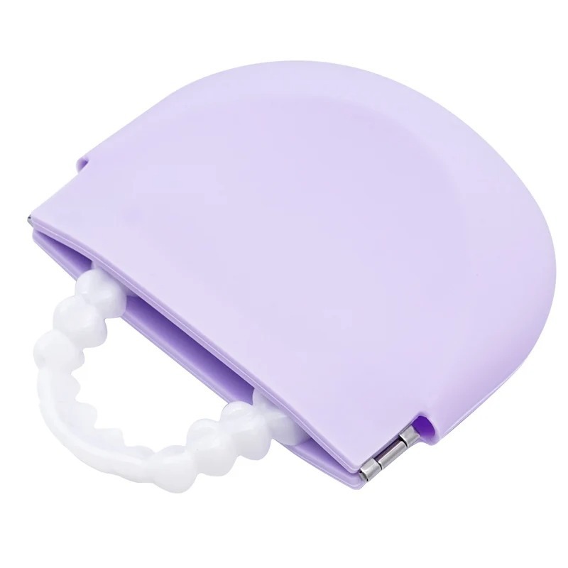 2PCS Dentistry Silicone Denture Case Mouth Guard Orthodontic Container Storage Invisible Braces Storage Clean Box Oral Care Hygiene