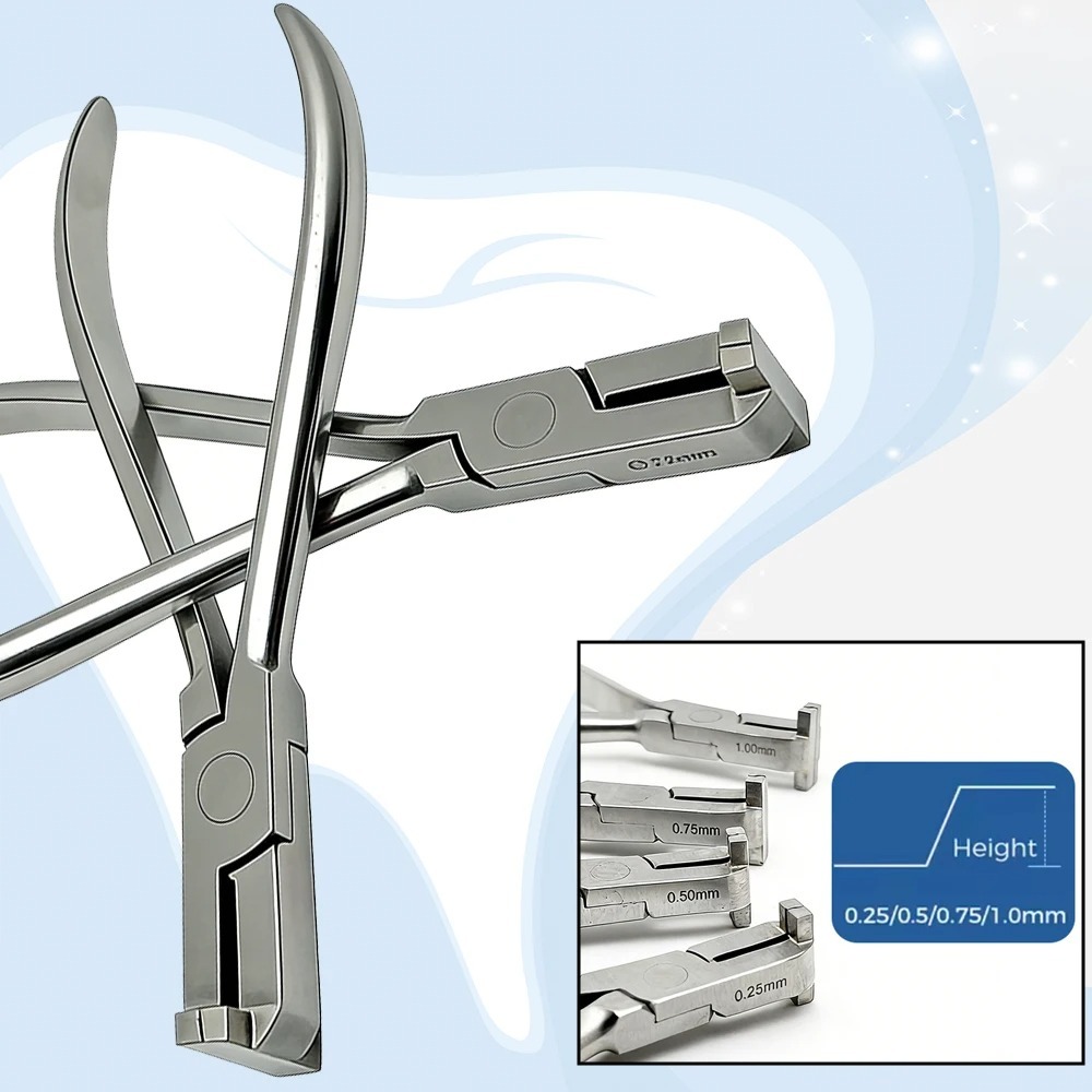 Stainless Steel Dental Wire Step Forming Plier for Orthodontic Archwire Bending and Contouring