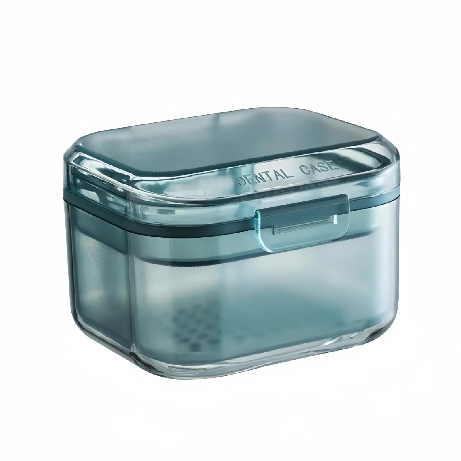 2PCSDenture Bath Case Leak-Proof Retainer Case Soaking Denture Box for Braces Mouth Guard Invisalign Retainer Holder Cleaner Cup
