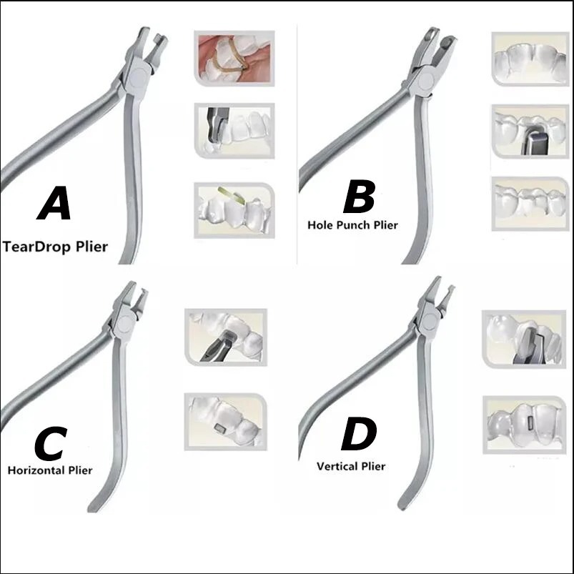 Dental Orthodontic Clear Aligner Plier Retainer Brace Trainer Thermal Forming Forcep Tear Drop Level Vertical Invisable Tool