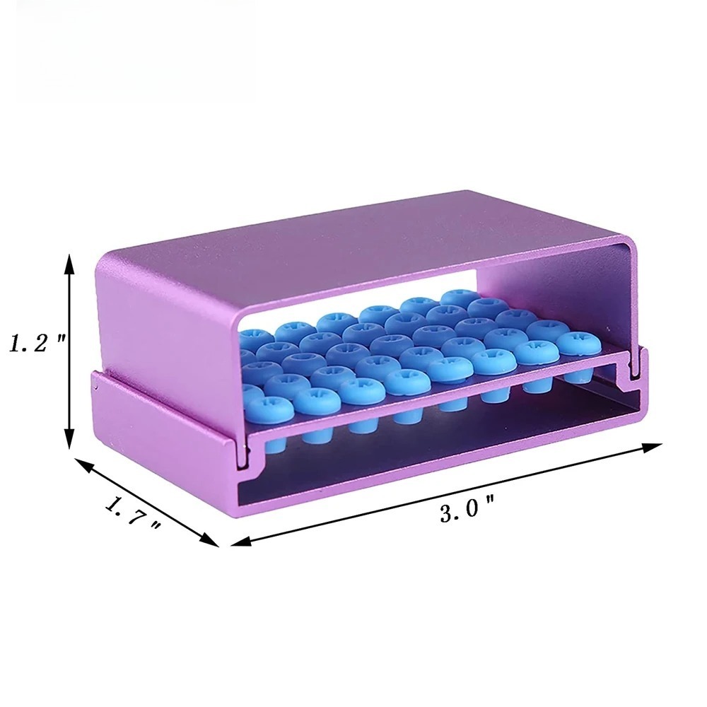 40 Holes Dentistry Bur Holder Stand Block Endo Files Organizers Odontologia Autoclave Sterilizer Dental Disinfection Box