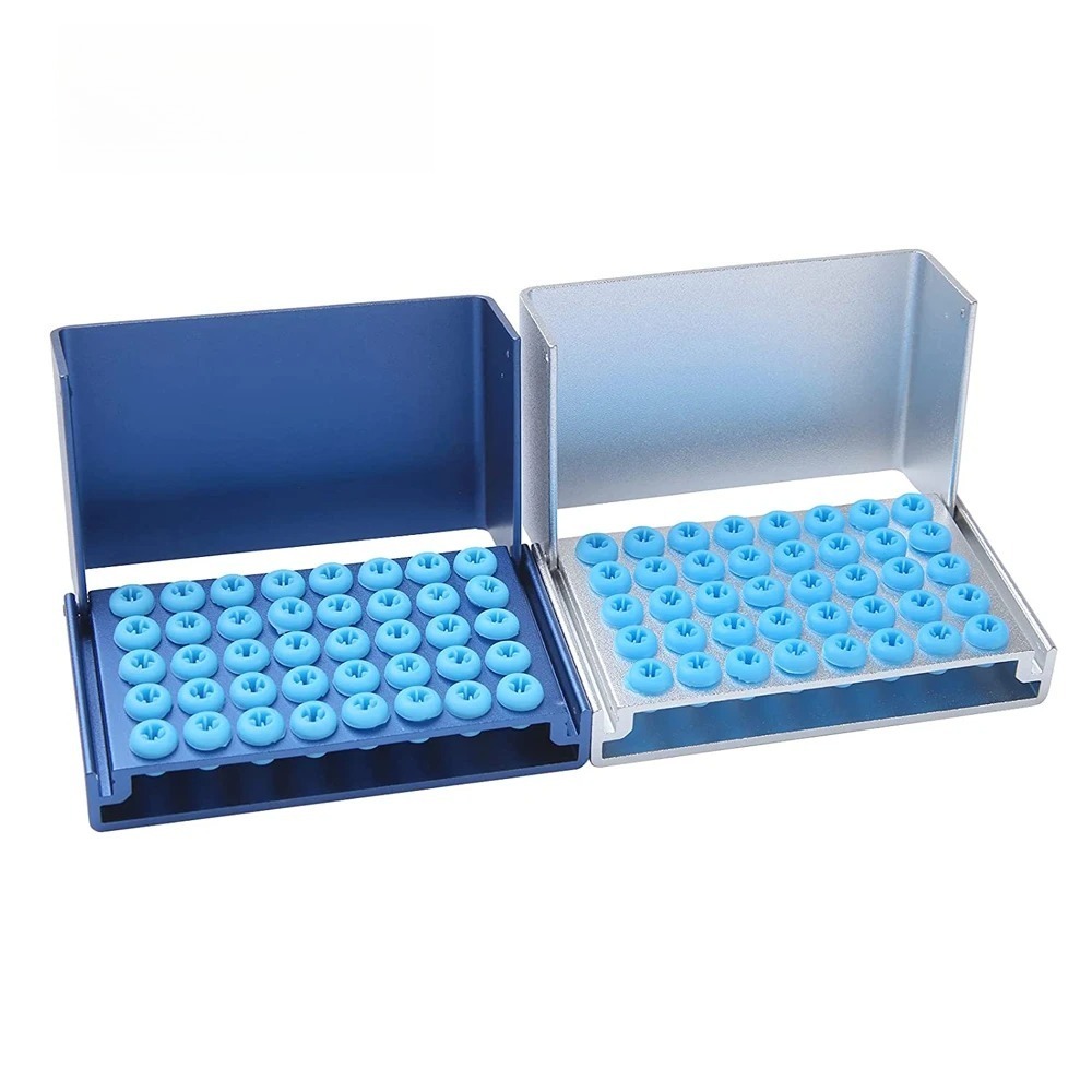 40 Holes Dentistry Bur Holder Stand Block Endo Files Organizers Odontologia Autoclave Sterilizer Dental Disinfection Box