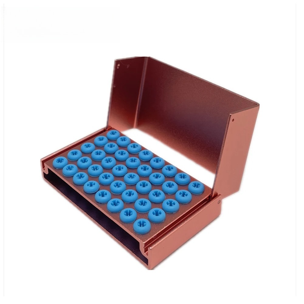 40 Holes Dentistry Bur Holder Stand Block Endo Files Organizers Odontologia Autoclave Sterilizer Dental Disinfection Box