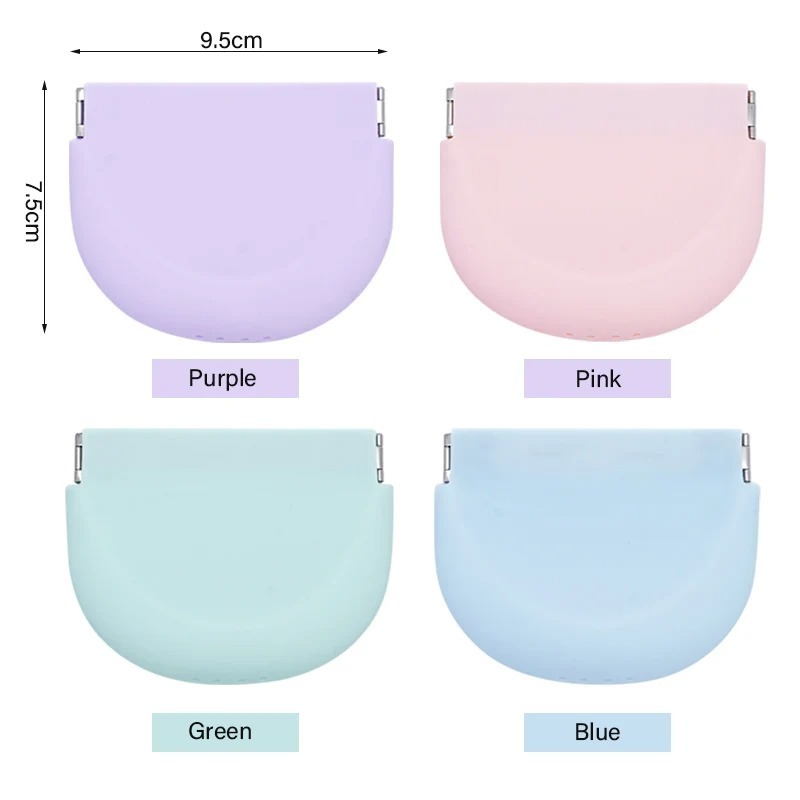 2PCS Dentistry Silicone Denture Case Mouth Guard Orthodontic Container Storage Invisible Braces Storage Clean Box Oral Care Hygiene