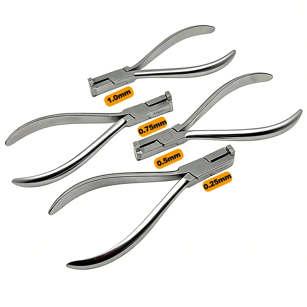 Stainless Steel Dental Wire Step Forming Plier for Orthodontic Archwire Bending and Contouring