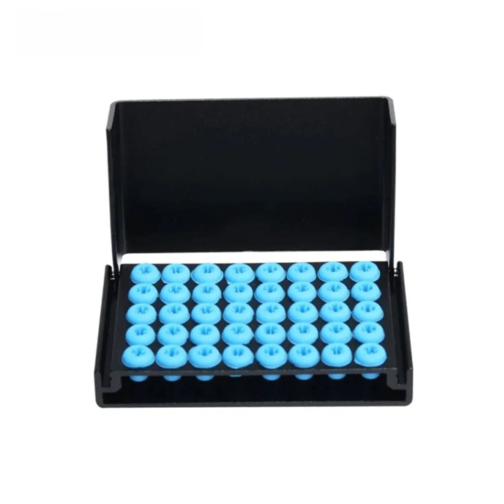 40 Holes Dentistry Bur Holder Stand Block Endo Files Organizers Odontologia Autoclave Sterilizer Dental Disinfection Box