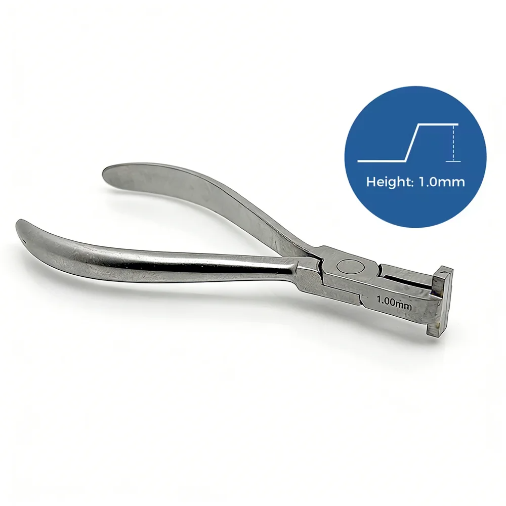 Stainless Steel Dental Wire Step Forming Plier for Orthodontic Archwire Bending and Contouring